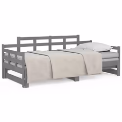 VidaXL 820344, Sofa bed, Grey, Pinewood, 2035 mm, 960 mm, 760 mm