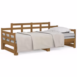 VidaXL 820355, Sofa bed, Brown, Pinewood, 1935 mm, 960 mm, 760 mm