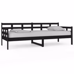 VidaXL 820371, Sofa bed, Black, Pinewood, 1935 mm, 960 mm, 695 mm