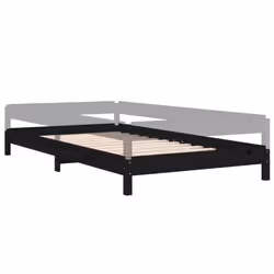 vidaXL Solid Wood Pine Stack Bed Bedroom Stackable Bed Multi Colours/Sizes - black, 90 x 200 cm - Additional view 6