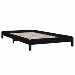 vidaXL Solid Wood Pine Stack Bed Bedroom Stackable Bed Multi Colours/Sizes - black, 90 x 200 cm - Additional view 7