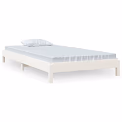 vidaXL Solid Wood Pine Stack Bed Bedroom Stackable Bed Multi Colours/Sizes - white, 90 x 190 cm - Additional view 2