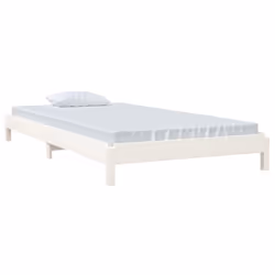 vidaXL Solid Wood Pine Stack Bed Bedroom Stackable Bed Multi Colours/Sizes - white, 90 x 190 cm - Additional view 3