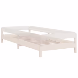 vidaXL Solid Wood Pine Stack Bed Bedroom Stackable Bed Multi Colours/Sizes - white, 90 x 190 cm - Additional view 6