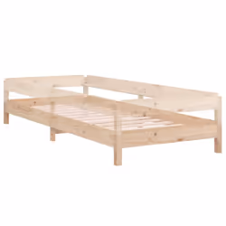 vidaXL Solid Wood Pine Stack Bed Bedroom Stackable Bed Multi Colours/Sizes - brown, 75 x 190 cm - Additional view 6