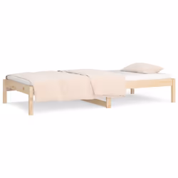vidaXL Day Bed Guest Sofa Occasional Sofa Bed Daybed Couch Solid Wood Pine - brown, 80 x 200 cm - Additional view 5
