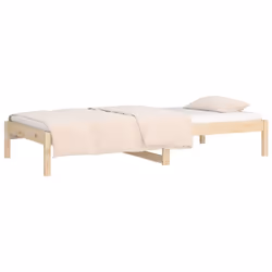 vidaXL Day Bed Guest Sofa Occasional Sofa Bed Daybed Couch Solid Wood Pine - brown, 80 x 200 cm - Additional view 6