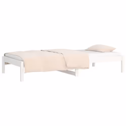 vidaXL Day Bed Guest Sofa Occasional Sofa Bed Daybed Couch Solid Wood Pine - white, 80 x 200 cm - Additional view 6