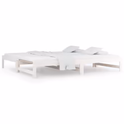 VidaXL 820428, Sofa bed, White, Pinewood, 2055 mm, 950 mm, 300 mm