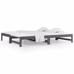 VidaXL 820429, Sofa bed, Grey, Pinewood, 2055 mm, 950 mm, 300 mm