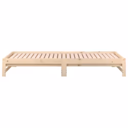 cm) vidaXL Pull-out Day Bed Bedroom Guest Sofa Bed Daybed Couch Solid Wood Pine - Brown, 2x(90x190 - Additional view 10