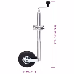 vidaXL Jockey Wheel for Trailer with Split Clamp 48 mm Galvanised Steel Jack