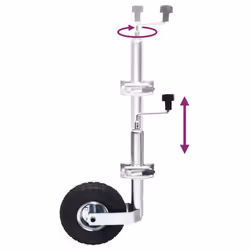 vidaXL Jockey Wheel for Trailer with Split Clamp 48 mm Galvanised Steel Jack - Additional view 7