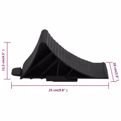 vidaXL 2x Wheel Chocks 25x10x11.5 cm Plastic Wheel Blocker Car Brake Stopper