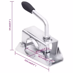 vidaXL 1/2x Jockey Wheel Clamp 13.5x6.5x14 cm Galvanised Steel Fitting Clamp - 2 pcs - Additional view 6