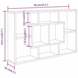vidaXL Wall Shelf Home Living Room Hanging Rack Floating Shelf Engineered Wood - white - Additional view 4