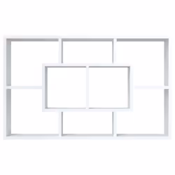 vidaXL Wall Shelf Home Living Room Hanging Rack Floating Shelf Engineered Wood - white - Additional view 5