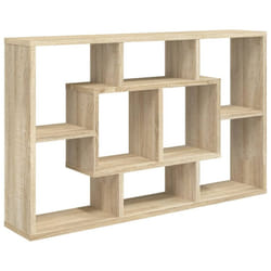 vidaXL Wall Shelf Home Living Room Hanging Rack Floating Shelf Engineered Wood - sonoma oak