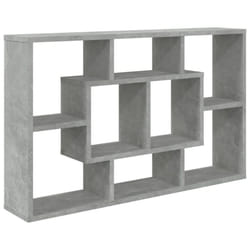 vidaXL Wall Shelf Home Living Room Hanging Rack Floating Shelf Engineered Wood - concrete grey