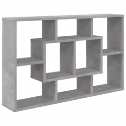 vidaXL Wall Shelf Home Living Room Hanging Rack Floating Shelf Engineered Wood - concrete grey