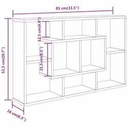 vidaXL Wall Shelf Home Living Room Hanging Rack Floating Shelf Engineered Wood - concrete grey - Additional view 7
