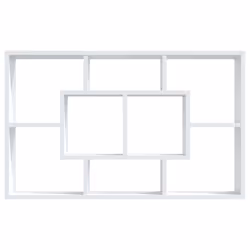 vidaXL Wall Shelf Home Living Room Hanging Rack Floating Shelf Engineered Wood - high gloss white - Additional view 5