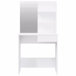 vidaXL Dressing Table with Mirror Bedroom Makeup Vanity Desk Cosmetic Table - White - Additional view 8
