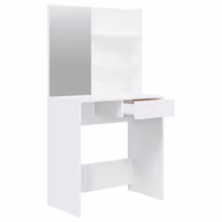 vidaXL Dressing Table with Mirror Bedroom Makeup Vanity Desk Cosmetic Table - White - Additional view 9