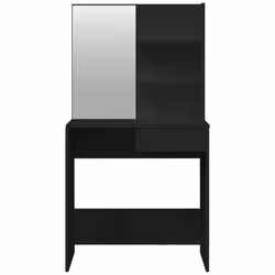 vidaXL Dressing Table Makeup Desk with Mirror Vanity Table Makeup Table Black - Additional view 5