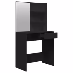 vidaXL Dressing Table Makeup Desk with Mirror Vanity Table Makeup Table Black - Additional view 6