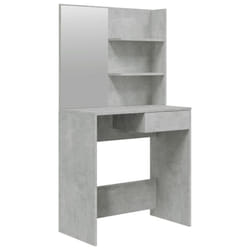 vidaXL Dressing Table with Mirror Bedroom Makeup Vanity Desk Cosmetic Table - Concrete grey