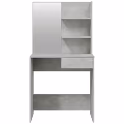 vidaXL Dressing Table with Mirror Bedroom Makeup Vanity Desk Cosmetic Table - Concrete grey - Additional view 8
