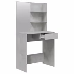 vidaXL Dressing Table with Mirror Bedroom Makeup Vanity Desk Cosmetic Table - Concrete grey - Additional view 9