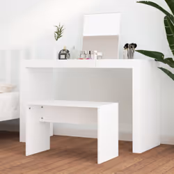 vidaXL Dressing Stool Engineered Wood Home Stool Dressing Table Multi Colours - White