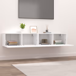 vidaXL TV Cabinet Entertainment Centre Media TV Unit TV Stand Engineered Wood - White