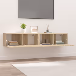 vidaXL TV Cabinet Entertainment Centre Media TV Unit TV Stand Engineered Wood - Sonoma oak - Additional view 3