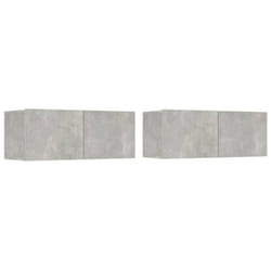 vidaXL TV Cabinet Entertainment Centre Media TV Unit TV Stand Engineered Wood - Concrete grey