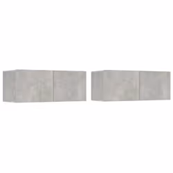 vidaXL TV Cabinet Entertainment Centre Media TV Unit TV Stand Engineered Wood - Concrete grey - Additional view 2