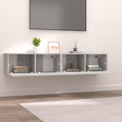 vidaXL TV Cabinet Entertainment Centre Media TV Unit TV Stand Engineered Wood - Concrete grey - Additional view 3