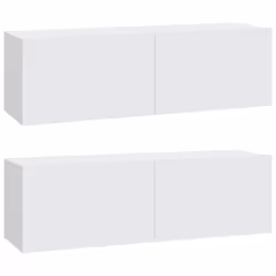 vidaXL 2x Wall TV Cabinets Media Cabinet Sideboard TV Stand Engineered Wood - white
