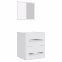 vidaXL Bathroom Cabinet with Mirror Vanity Unit Sink Cabinet Engineered Wood - White