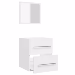 vidaXL Bathroom Cabinet with Mirror Vanity Unit Sink Cabinet Engineered Wood - White - Additional view 5