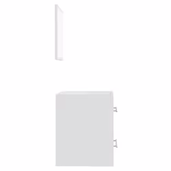 vidaXL Bathroom Cabinet with Mirror Vanity Unit Sink Cabinet Engineered Wood - White - Additional view 6