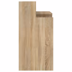 vidaXL Desk with LED Lights Computer Table Study Writing Desk Engineered Wood - Sonoma oak - Additional view 8