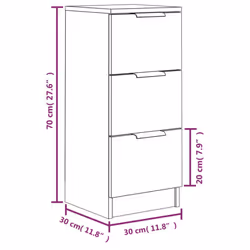 vidaXL Sideboard Storage Cabinet Cupboard Highboard Black Engineered Wood
