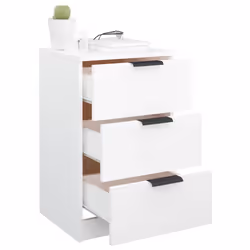 VidaXL 811268 nightstand/bedside table White - Additional view 4