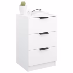 VidaXL 811268 nightstand/bedside table White - Additional view 5