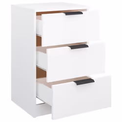 VidaXL 811268 nightstand/bedside table White - Additional view 7