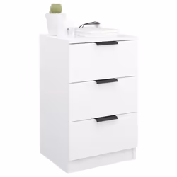 VidaXL 811269 nightstand/bedside table White - Additional view 5