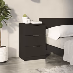 VidaXL 811270 nightstand/bedside table Black